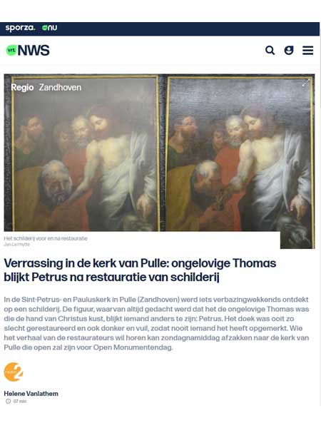 Vrt nieuws restauratie schilderij